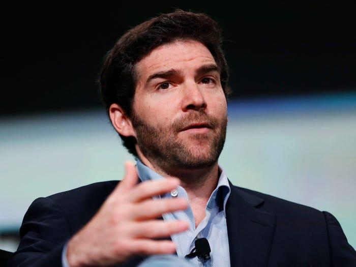 FILE PHOTO: Jeff Weiner, CEO of LinkedIn, speaks on stage during a fireside chat session at the TechCrunch Disrupt SF 2013 technology conference in San Francisco, California September 9, 2013. REUTERS/Stephen Lam 