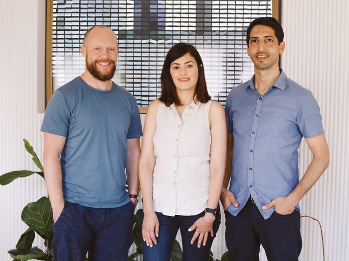 (left to right) Or Arbel, a cofounder and the CTO of Anima; Michal Cohen, a cofounder and the CPO of Anima; and Avishay Cohen, a cofounder and the CEO of Anima.