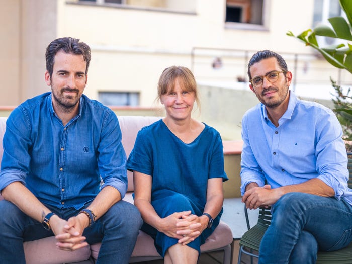 Oliva co-founder Sancar Sahin, chief clinical officer Dr Sarah Bateup and co-founder Javier Suarez