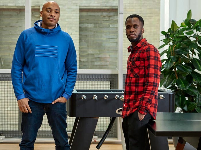 AudioMob cofounders Christian Facey (left) and Wilfrid Obeng