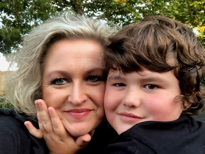 Amanda Barnes-Adams poses with her son Cooper.