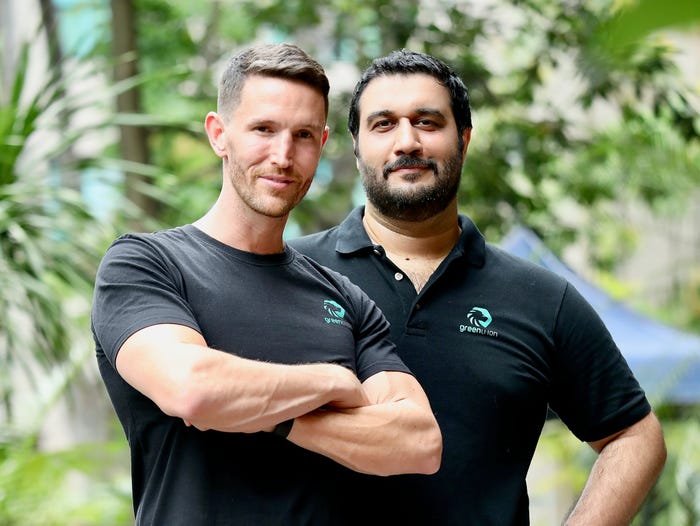 Green Li-ion CEO Leon Farrant (left) and CTO Reza Katal (right) co-founded the startup to improve battery recycling technology.